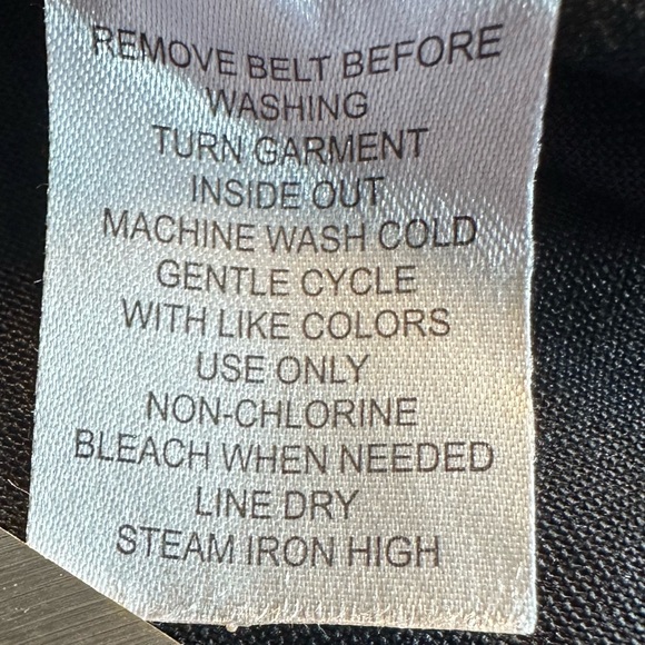 NWT Allison Taylor 100% Linen Black Utility Safari Belted Shirt Dress Size 10 M - Picture 4 of 14